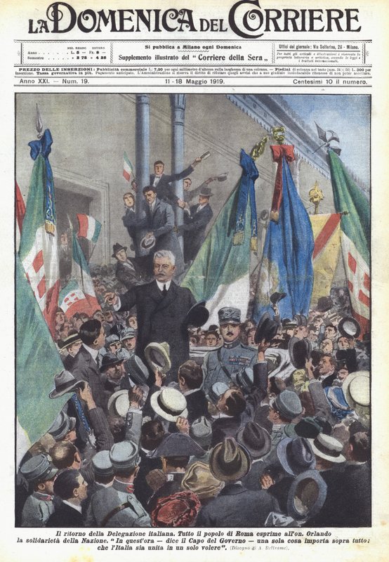 Den italienska delegationens återkomst av Achille Beltrame