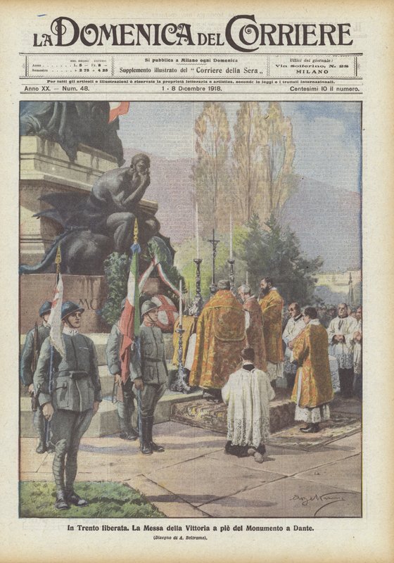 I Trento befriad av Achille Beltrame