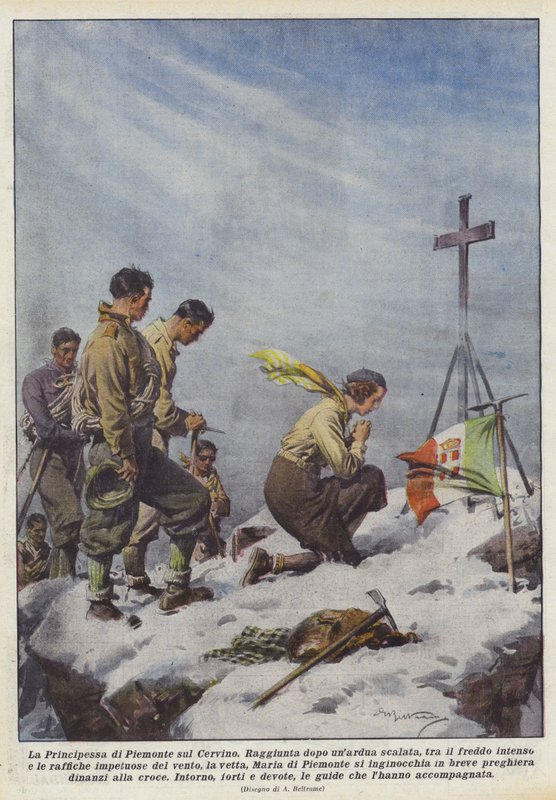 Prinsessan av Piemonte på Matterhorn av Achille Beltrame