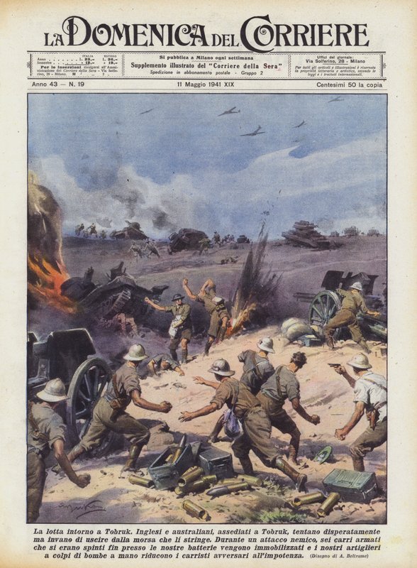 Kampen kring Tobruk av Achille Beltrame