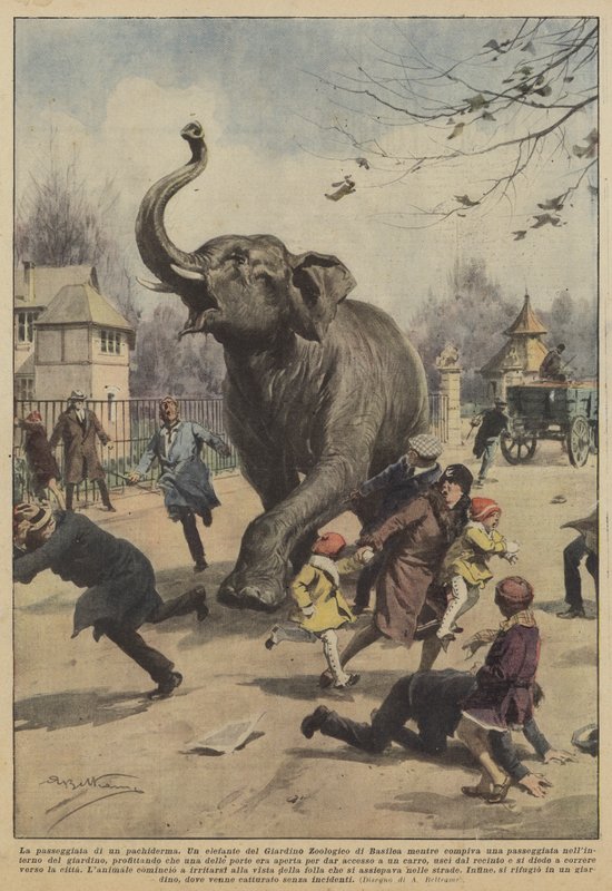 Vandring av en häckhud av Achille Beltrame
