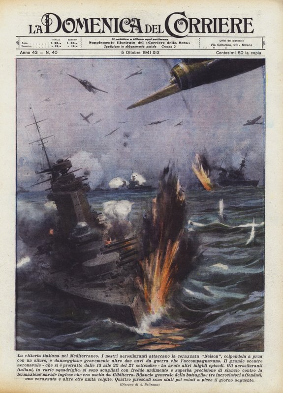 Italiens seger i Medelhavet av Achille Beltrame