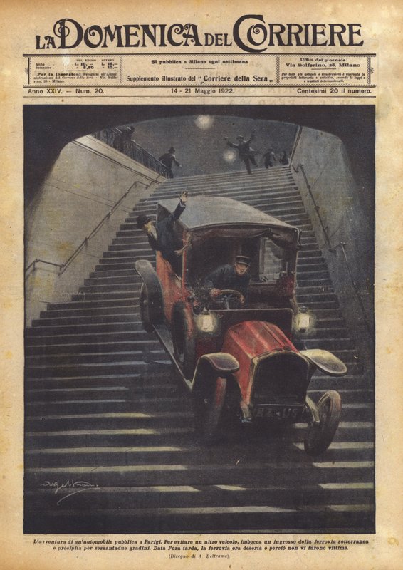 Äventyret med en allmän bil i Paris av Achille Beltrame