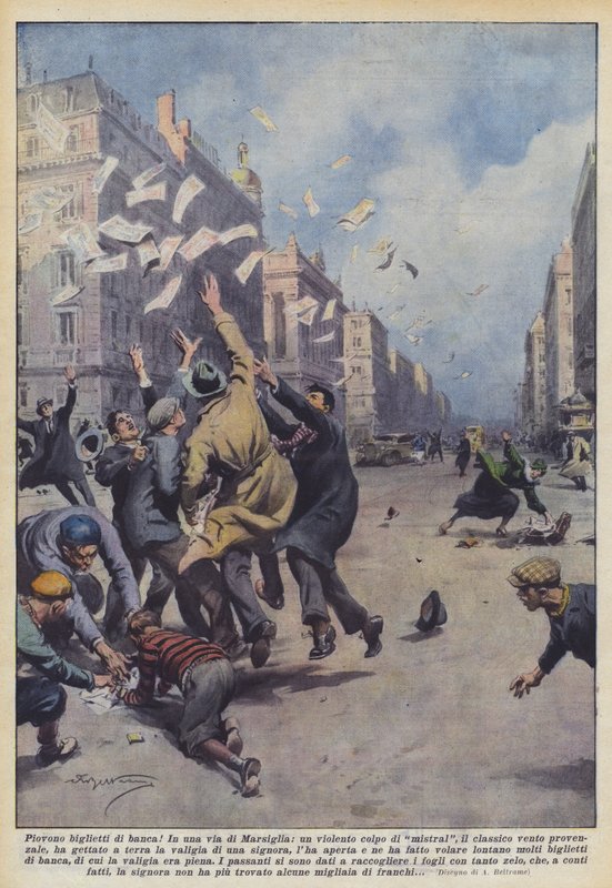 Det regnar sedlar! av Achille Beltrame