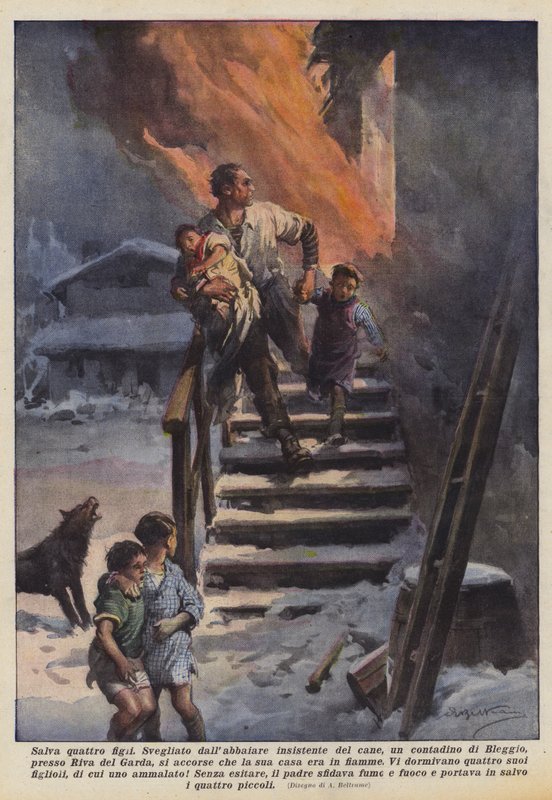 Rädda fyra barn av Achille Beltrame