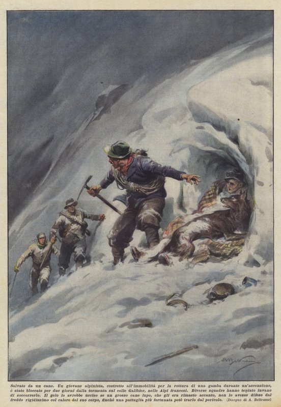Räddad av en hund av Achille Beltrame