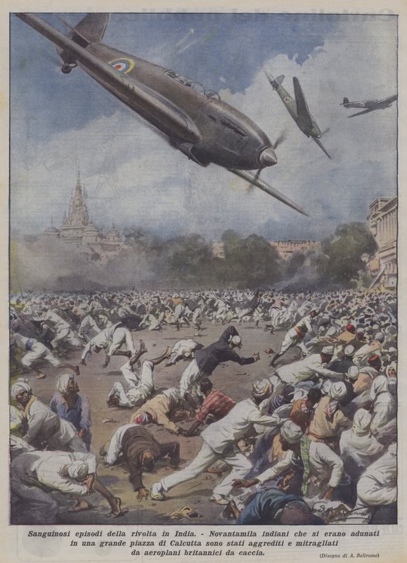 Blodiga episoder av revolten i Indien av Achille Beltrame