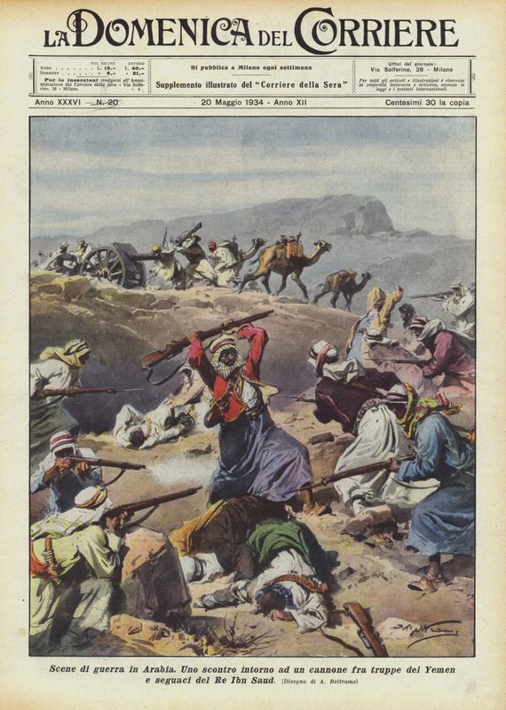 Krigsscener i Arabien av Achille Beltrame