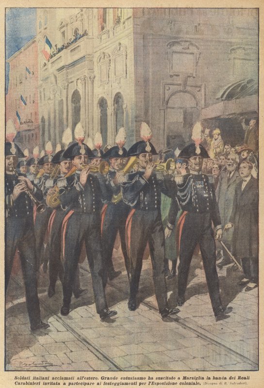 Italienska soldater hyllade utomlands av Achille Beltrame