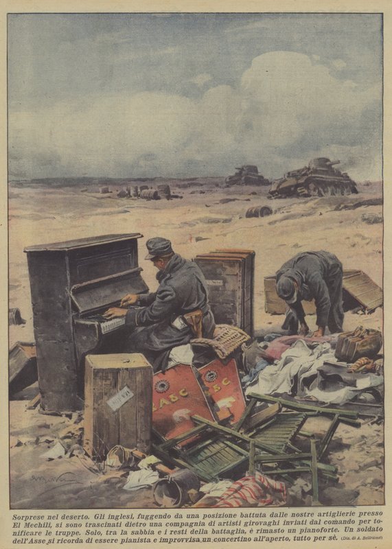 Överraskningar i öknen (färg litho) av Achille Beltrame