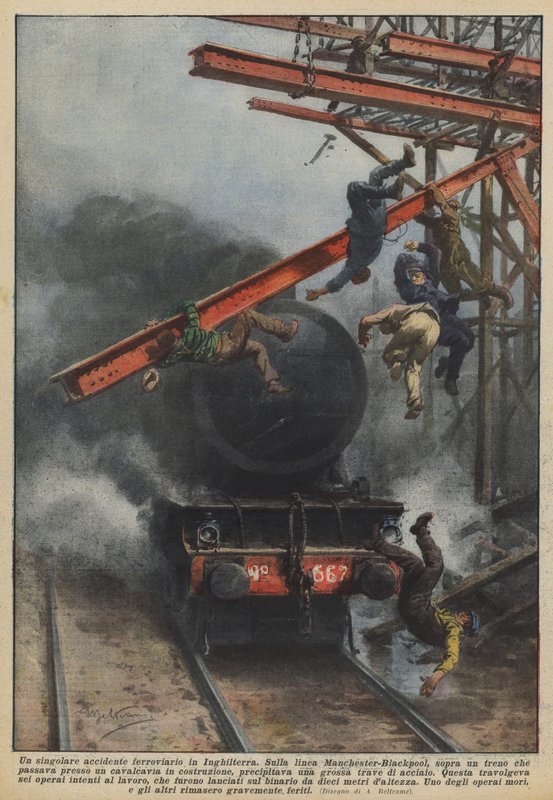 En unik järnvägsolycka i England av Achille Beltrame