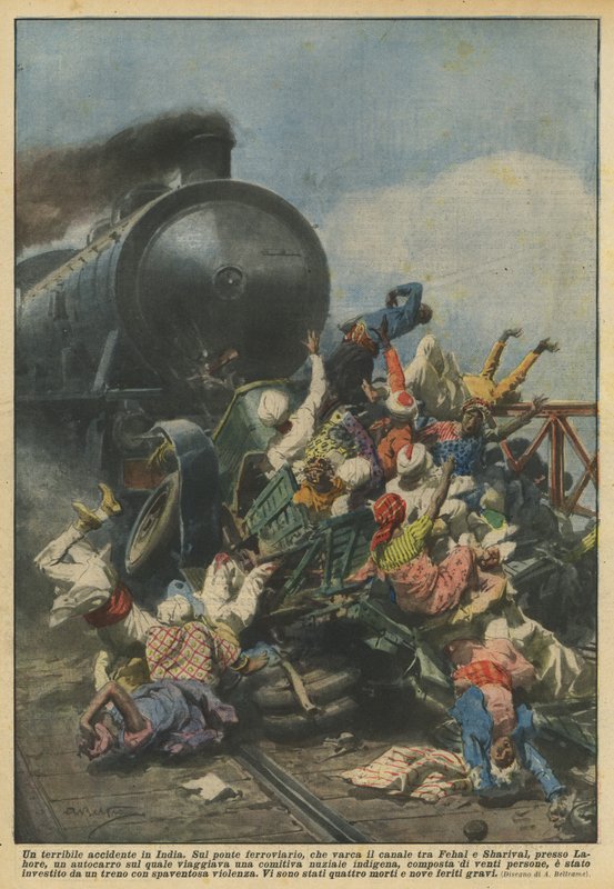 En fruktansvärd olycka i Indien av Achille Beltrame
