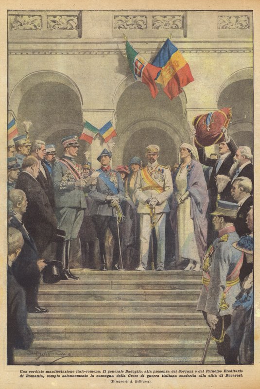 En hjärtlig italiensk-rumänsk demonstration av Achille Beltrame