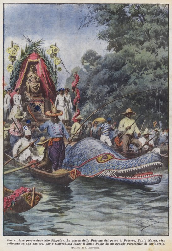 En nyfiken procession till Filippinerna av Achille Beltrame