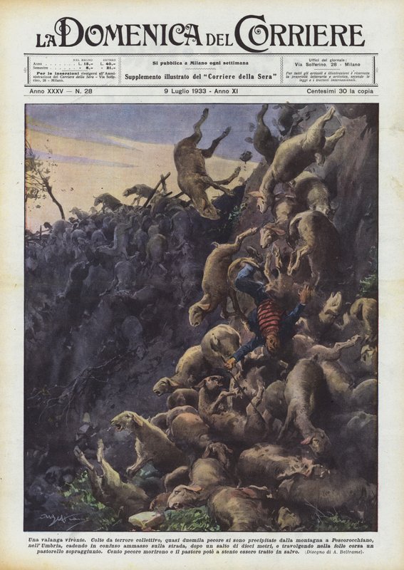 En levande lavin av Achille Beltrame