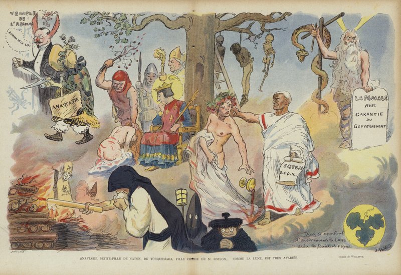 Illustration för Le Rire av Adolphe Leon Willette