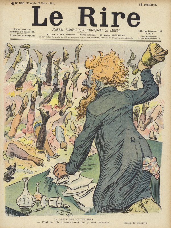 Illustration för Le Rire av Adolphe Leon Willette