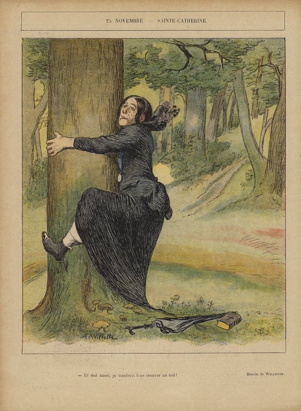 Illustration för Le Rire av Adolphe Leon Willette