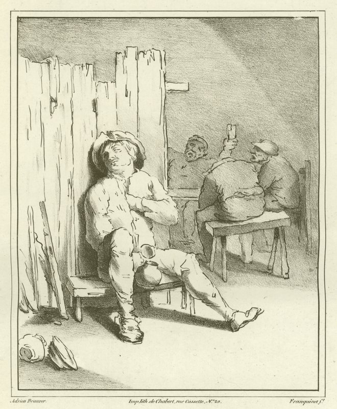 En sovande fyllare av Adriaen Brouwer
