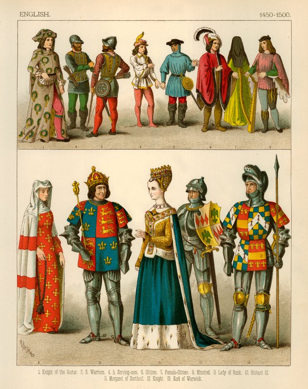 Engelsk Kostym 1450-1500 av Albert Kretschmer
