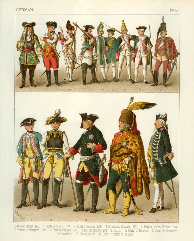 Tyska kostymer 1700 av Albert Kretschmer