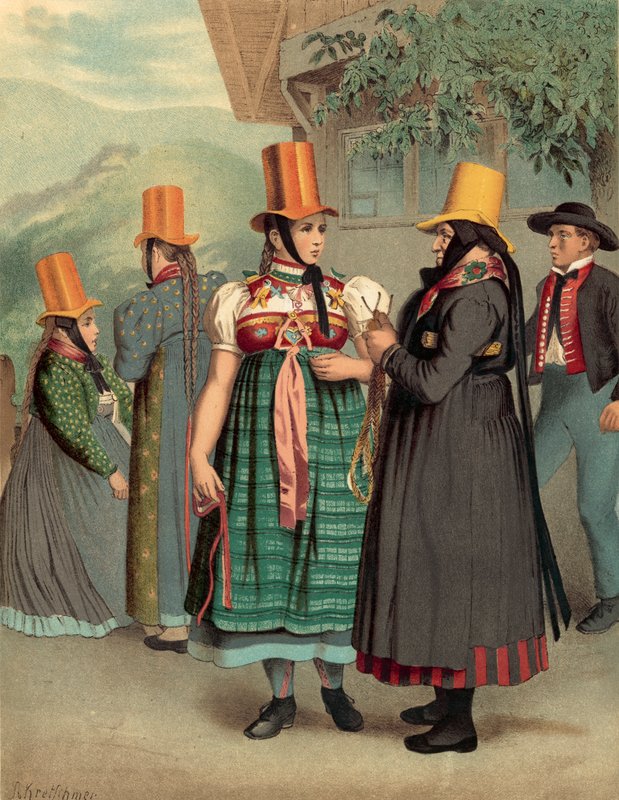 Tysk kostym, Baden Prechthhal av Albert Kretschmer
