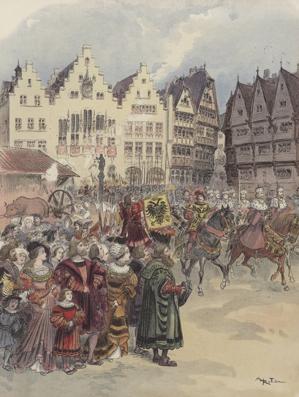 Val till imperiet (28 juni 1519) av Albert Robida