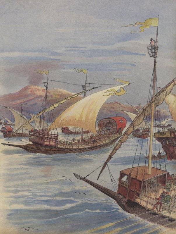 Flottan från Doria till Neapel av Albert Robida