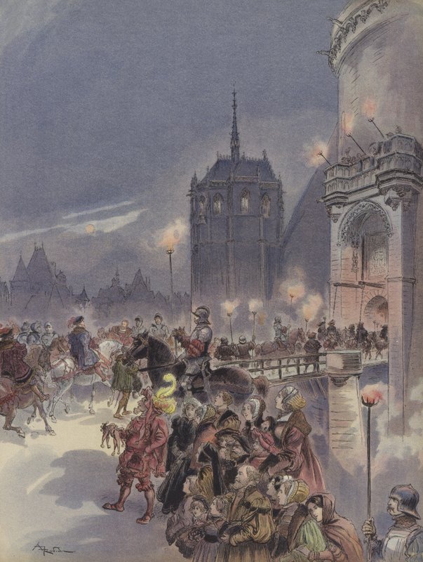 Mottagning av Charles-Quint på Amboise av Albert Robida