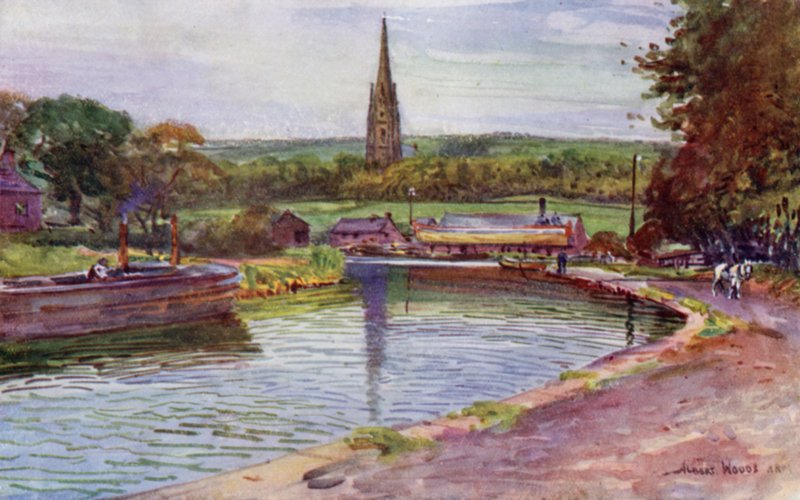 Parbold (färg litho) av Albert Woods