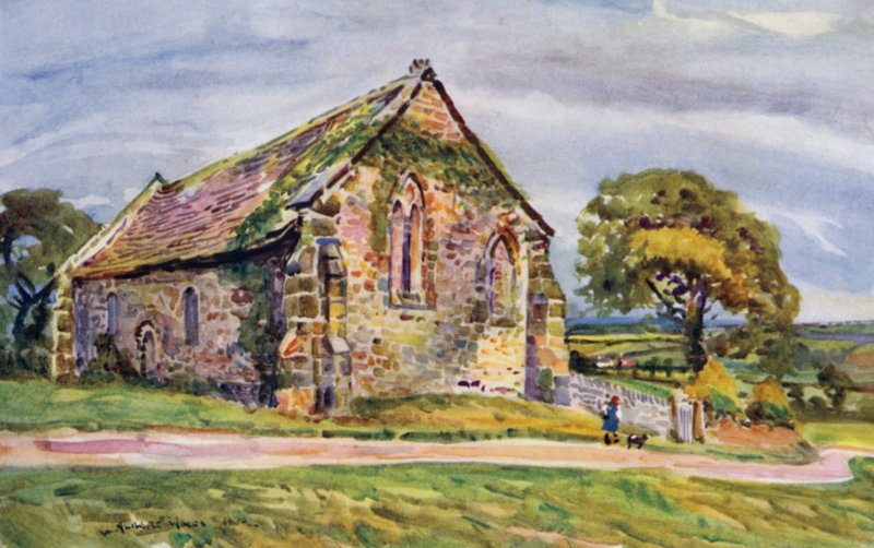 St Frälsarens kapell, Stidd (färg litho) av Albert Woods