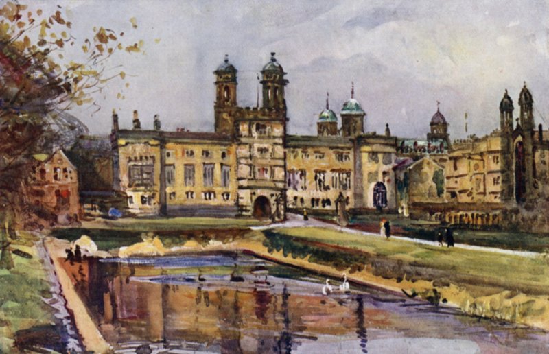 Stonyhurst (färg litho) av Albert Woods