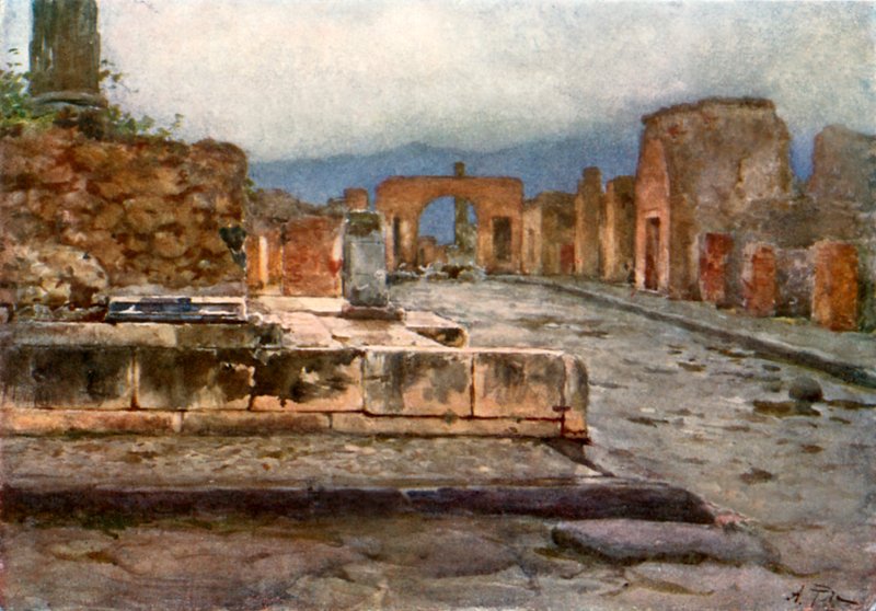 I Temple of Fortuna Augusta av Alberto Pisa