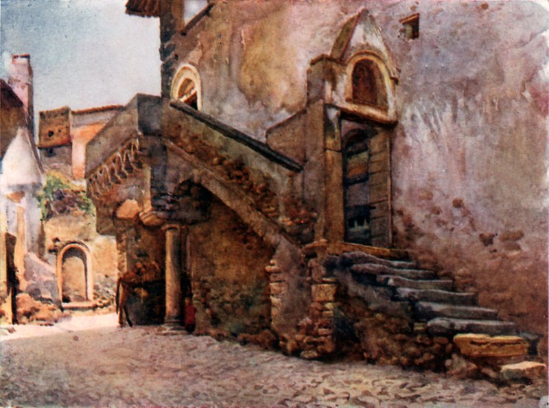 Medeltida hus i Tivoli av Alberto Pisa