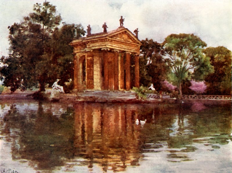 Vatten för prydnadsändamål, Villa Borghese av Alberto Pisa