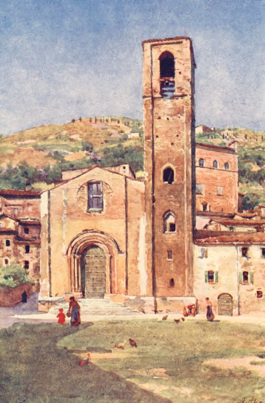 S:t Johannes Döparen, Gubbio (färglitografi) av Alberto Pisa