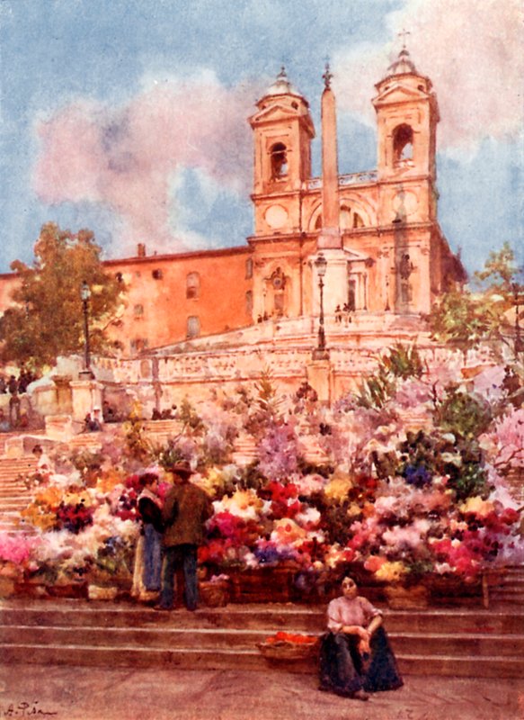 Den spanska trappan, Piazza di Spagna av Alberto Pisa