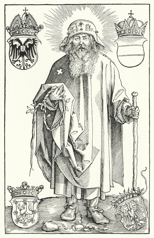 St Coloman (gravyr) av Albrecht (after) Durer or Duerer