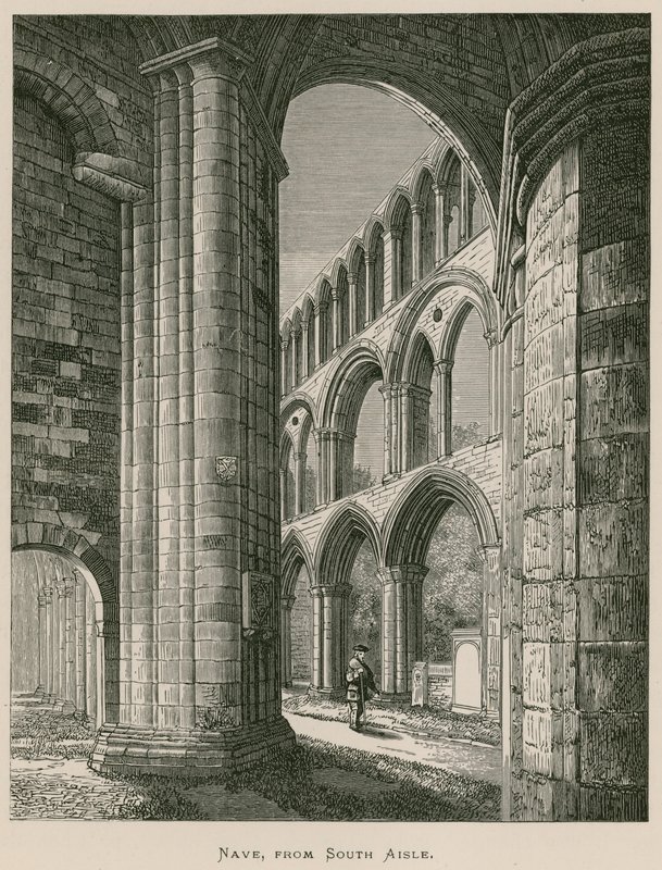 Jedburgh Abbey, Nave, från South Aisle av Alexander Francis Lydon