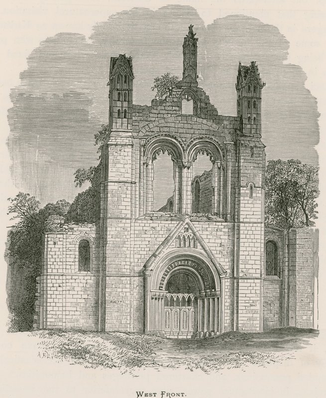 Kirkstall Abbey, västra framsidan av Alexander Francis Lydon