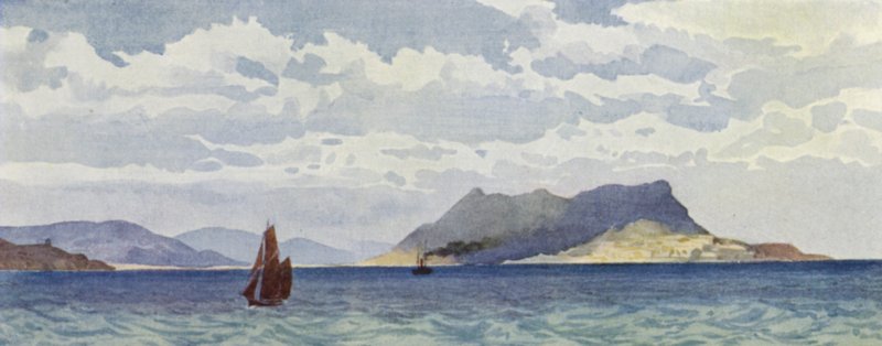 Gibraltar från väst av Alexander Henry Hallam Murray