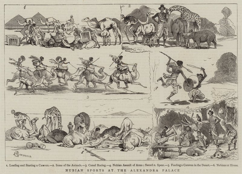 Nubian Sports på Alexandra Palace av Alfred Chantrey Corbould
