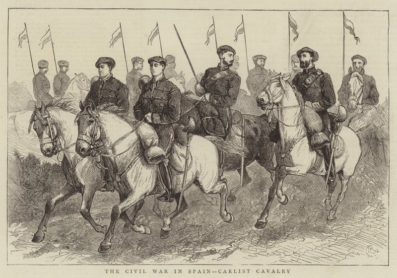 Inbördeskriget i Spanien, Carlist Cavalry av Alfred Chantrey Corbould