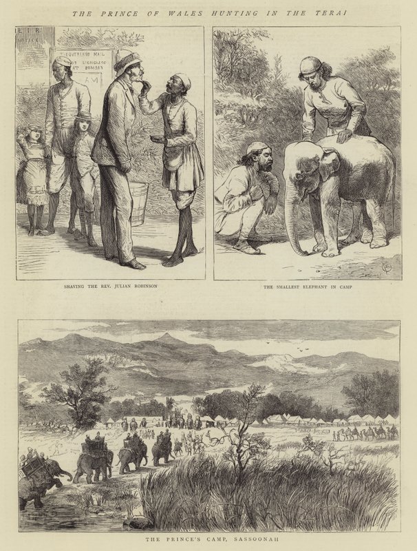 Prinsen av Wales jagar i Terai av Alfred Chantrey Corbould
