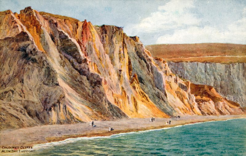 Färgade klippor, Alum Bay, Isle of Wight av Alfred Robert Quinton