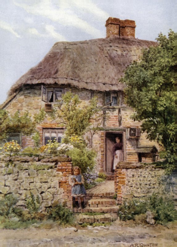 Cottage Door, Amberley, Sussex av Alfred Robert Quinton