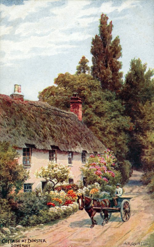 Stuga i Dunster, Somerset av Alfred Robert Quinton