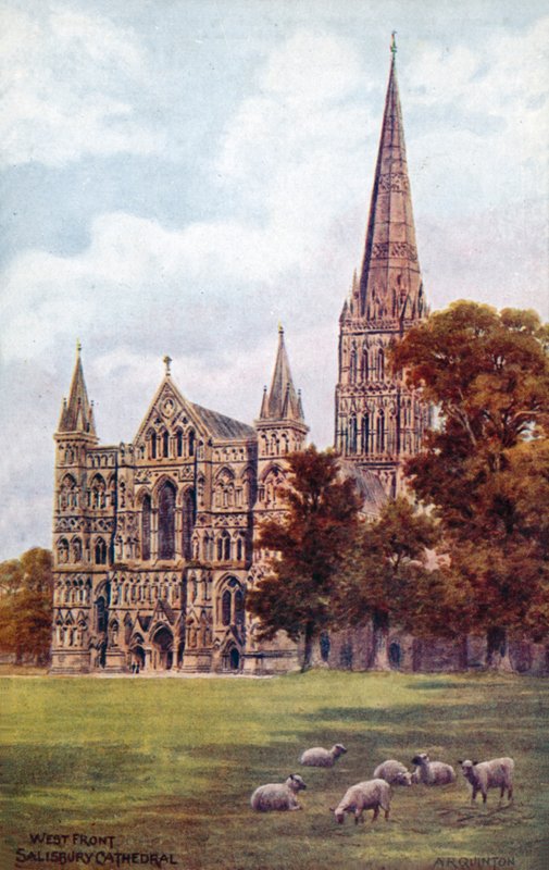 Salisbury Cathedral, västra fronten av Alfred Robert Quinton