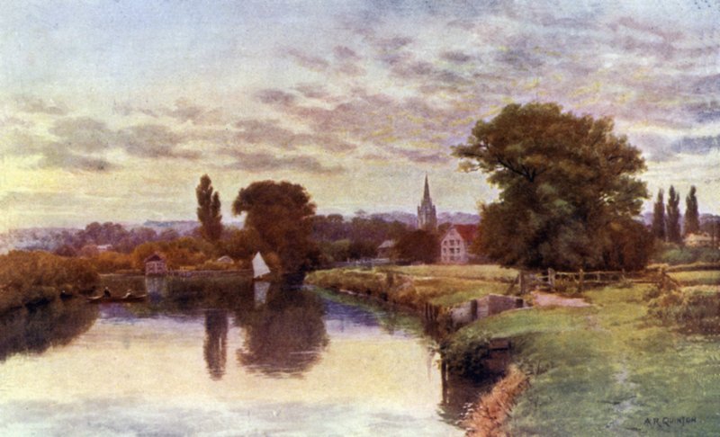 Solnedgång vid Marlow av Alfred Robert Quinton