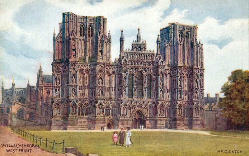 Wells Cathedral, västra fronten av Alfred Robert Quinton
